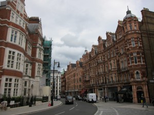 View of Mount Street from The Connaught Hotel in Mayfair
