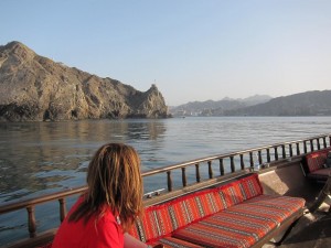 Libby aboard the dhow...