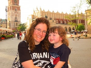 Libby and Emerson in Krakow...