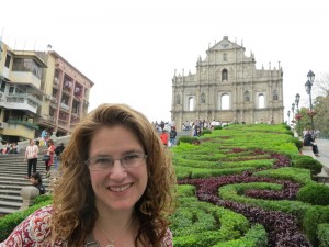 Libby and the ruins of St. Paul's