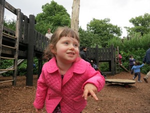 Emerson in action at the Diana, Princess of Wales' Memorial Playground